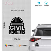 Compact Civil Engineer Car Window Sticker